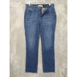 Levis 525 Jeans Womens 10 Blue Denim Straight Leg Perfect Waist Mid Rise Stretch